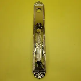 3309 Emtek Versailles Rope Luv Door Plate 20 1/2 Inch 3 Brass Pull Handle