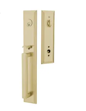 4212wus4 Emtek Melrose Keyed Entry Handleset French Antique - Satin Brass