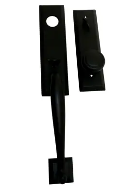 4404nwus19 Emtek Flat Black-polished Door Knob Set In Norwich Style Assembly
