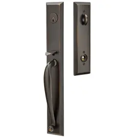 4415cus10brh Emtek Jefferson Rh Cortina Lever Single Cylinder Keyed Entry Handle