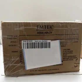 451623fb Emtek Us19 Rustic Single Cylinder Keyed Entry Handleset- Flat Black