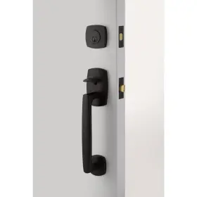 4715us19 Emtek Urban Modern Sectional Single Cylinder Keyed Entry Handleset Helios Lever