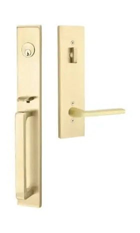 4809us4 Emtek Lausanne Dummy Brass Modern Handleset In Satin