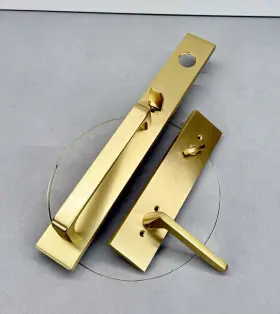 Emtek 4819hlous4lh 4819us4 Lausanne Single Cylinder Keyed Entry Handleset Lh - Satin Brass