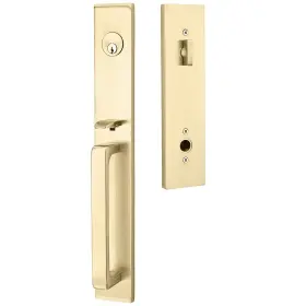 4819mcrhus4 Emtek Lausanne Single Cylinder Handleset - Satin Brass