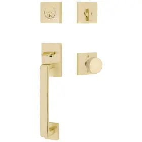 4820rouus4 Emtek Baden Sectional Single Cylinder Keyed Entry Handleset Satin Brass