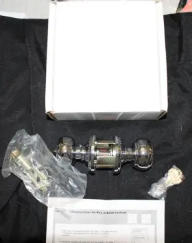 5101-us26 Emtek 5101 Rope Key In Knob Lock Set Polished Chrome Brand New Wow