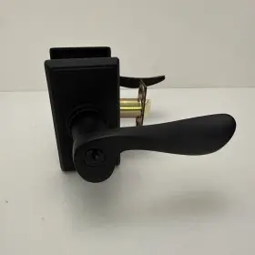 5121luus19 Emtek Luzern Single Cylinder Keyed Entry Lever Set Right Handed-black