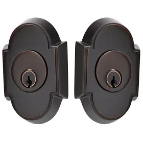 8366-us10b Emtek New- Double Cylinder Deadbolt-lock Bronze