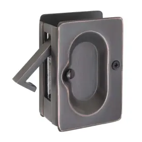 Emtek 840392531818 3-1/2 Inch Solid Brass Privacy Pocket Door Lock Oil Rubbed Bronze Modern Style