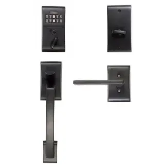 E4817hlorhus1 Emtek New Modern Keypad Entryset - Black