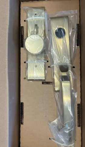 F20334475bnlhus Emtek Artemis Mortise Entryset F20 With Bern Knob Satin Brass