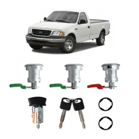 597638 Eterpace Lc6177 Dl5885 322347 Door Lock Cylinder And Ignition Switch Compatible With Ford F150/f250