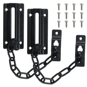 Ts-3075 Fantasyon 2 Pack Door Chain Lock Guard With 12 Black