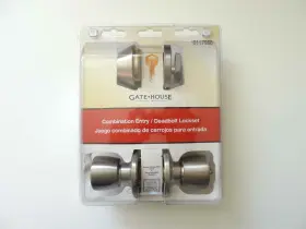 0117988 Gatehouse Entry/deadbolt #0117988 Brushed Stainless Steel Finish Lockset
