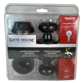 0280294 Gatehouse Combination Entry Deadbolt Single Cylinder Aged Bronze Set New
