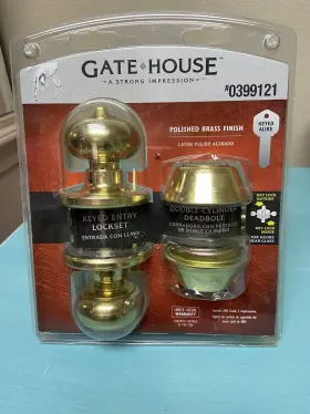 0399121 Gatehouse Combination Entry/deadbolt Lockset Polished Brass #0399121