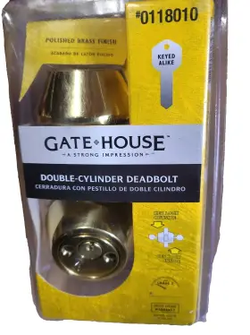 0118010 Gatehouse Dl72 Double Cylinder Deadbolt With Keys Brand New Factory Sealed