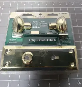 0196450 Gatehouse E2293-l Polished Brass Mortise Lockset Handles Knobs Interior Keyed Gate House #0196450