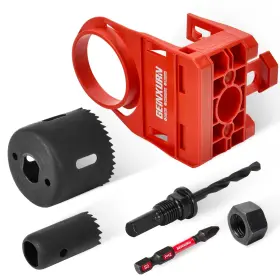 Dlcbs01-rd Geinxurn 1-3/8 Inch - 1-3/4 Door Lock Installation Kit For Carbon Steel Red