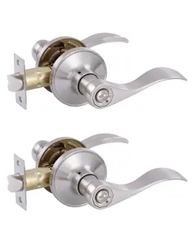 12061 Gitrang 2 Pack Privacy Door Locks Bedroom/bathroom Levers Handles F