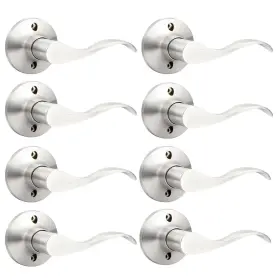 Dl3682-hjh-sndmr-8pack Gobekor 8 Pack Single Dummy Door Levers Right Handed Brushed Nic