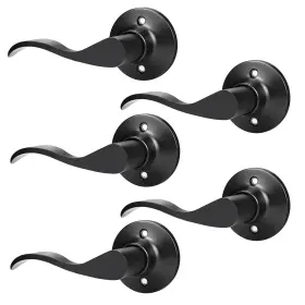 Us10-dl3682bkdml-5pack Gobekor 5 Pack Left-handed Dummy Door Lever Matte Black Non-turning Hand