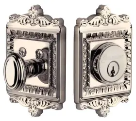 800454 Grandeur Winwin Sglcyl 238 Windsor Solid Brass Rose Keyed Entry - Nickel