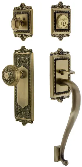 805902 Grandeur Winwin Eset 238 Sg Windsor Solid Brass Rose Keyed Entry -