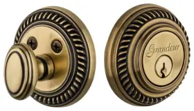 815578 Grandeur Newnew Sglcyl 234 Newport Solid Brass Rose Keyed Entry -