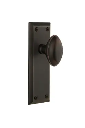 821662 Grandeur Fifth Avenue Plate Knob Double Dummy Timeless Bronze