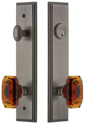 839853 Grandeur Carbca Tp Eset 238 Carre Solid Brass Tall Plate Single - Grey