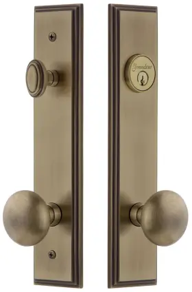 840171 Grandeur Carfav Tp Eset 234 Carre Solid Brass Tall Plate Single -