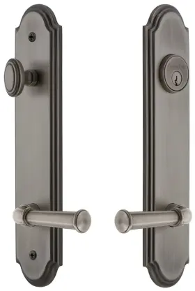 841067 Grandeur Arcgeo Tp Eset 238 Lh Arc Solid Brass Tall Plate Single - Grey