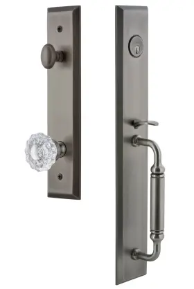 842817 Grandeur Hardware Single Cylinder Lock - 2.75 Inch Backset Antique Pewter