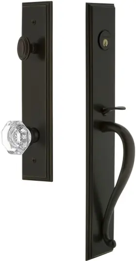 843391 Grandeur Carsgrchm Eset 234 Carre Solid Brass Rose Keyed Entry - Bronze