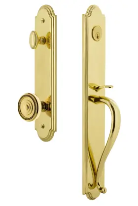 844334 Grandeur Arcsgrsol Eset 234 Arc Solid Brass Rose Keyed Entry -