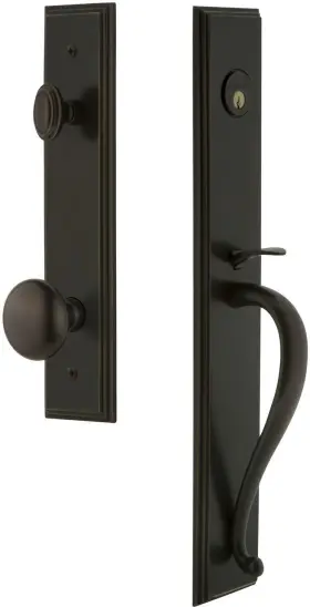 845074 Grandeur Carsgrfav Eset 234 Carre Solid Brass Rose Keyed Entry - Bronze