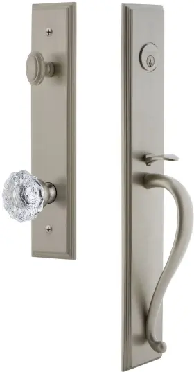 845123 Grandeur Carsgrfon Eset 238 Carre Solid Brass Rose Keyed Entry - Nickel
