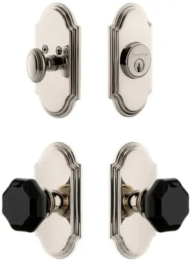851109 Grandeur Arclyo Sp Eset 238 Arc Solid Brass Rose Single Cylinder - Nickel