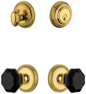851313 Grandeur Newlyo Sp Eset 234 Newport Solid Brass Rose Single -