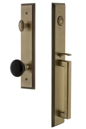 854371 Grandeur Cardgrcov Eset 238 Carre Solid Brass Rose Keyed Entry -