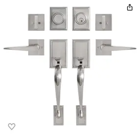 16j3 Gua Oyh Double Door Handles For Front Satin Nickel #16j3