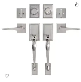 A154 Gua Oyh Double Door Handles For Front Satin Nickel #a154