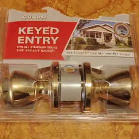505966 Guard Security Keyed Entry Door Lock Set Polished Brass For Front