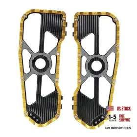 18101811 Ha Zhan Motorcycle Driver Floorboards Footpegs Compatible Front Black Gold
