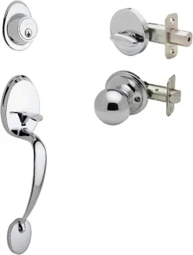 Cz2610xbk-ps Hardware Mid-century Modern Entrance Handleset In Polished Stainless With Ba