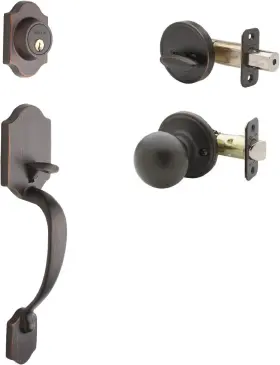 Hz2610xbk-tb Hardware Heritage Front Entrance Handleset In Tuscan Bronze With Ball Knob I