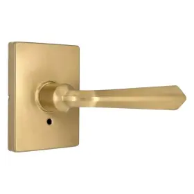 Lg6xmgsyxp Hdc Wilshire Brushed Gold Bed/bath Privacy Door Lever With Rectangle Rose