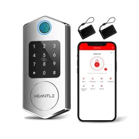 A3-sbf Heantle Smart Keyless Entry Door Lock Fingerprint Deadbolt Locks For F